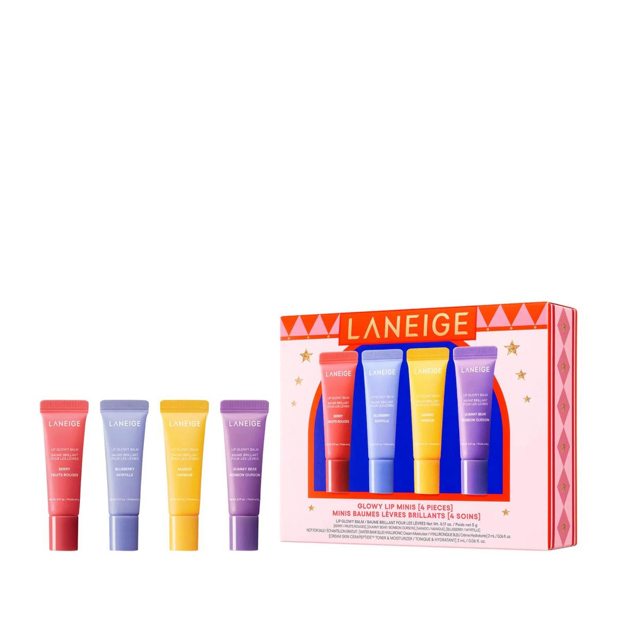 Laneige Glowy Lip Minis 4 Pieces