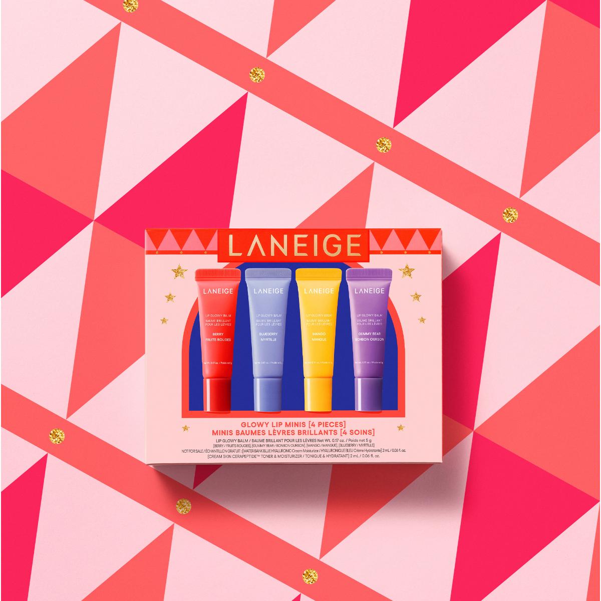 Laneige Glowy Lip Minis 4 Pieces