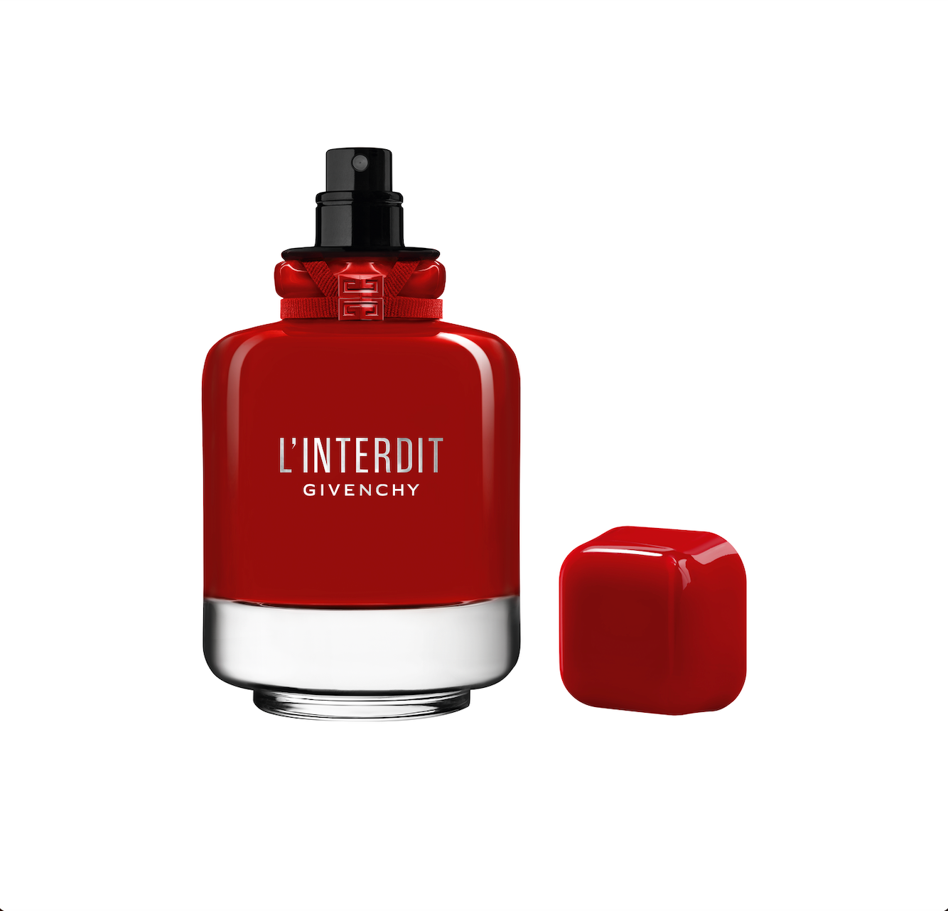 Givenchy red bottle perfume shop