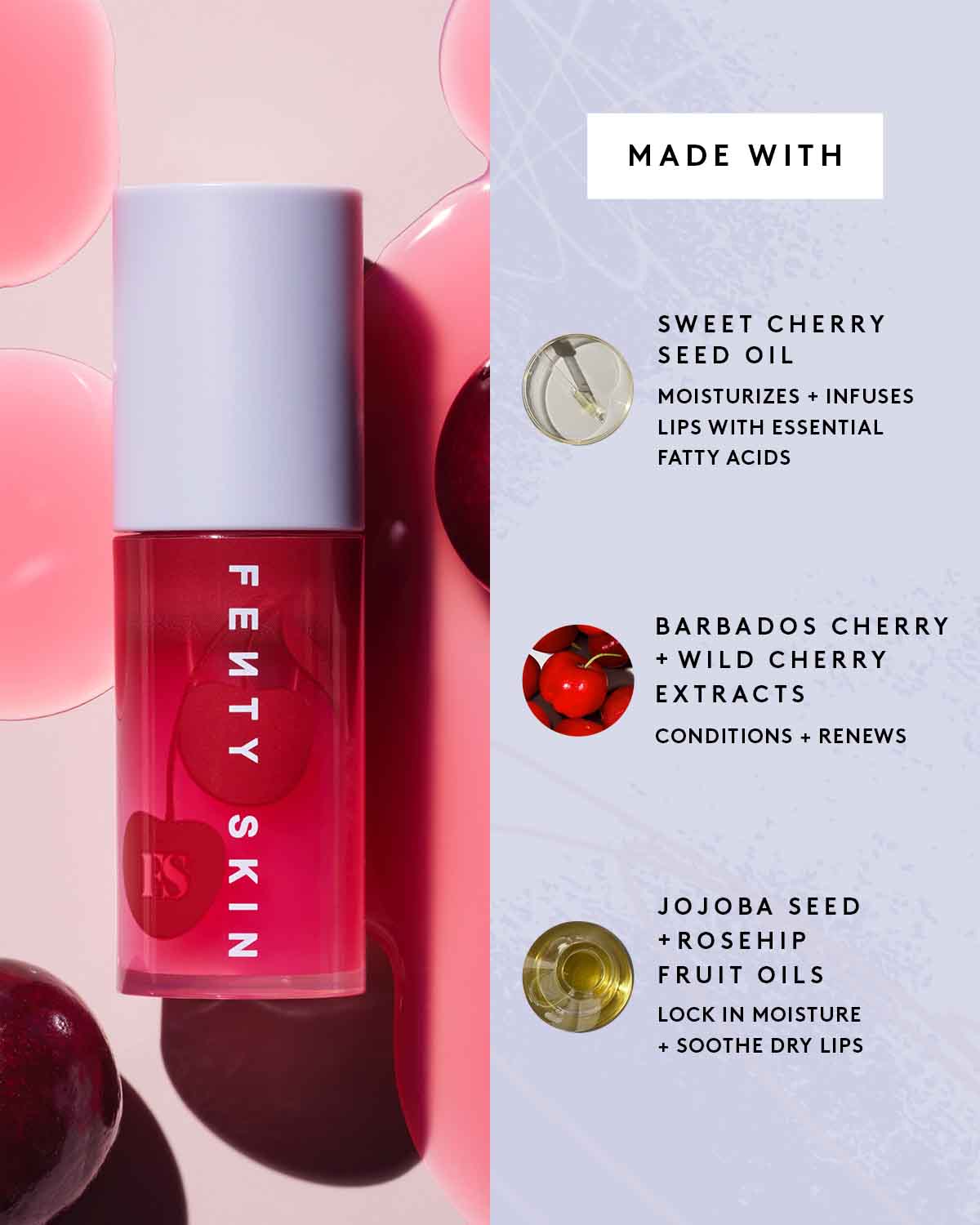 Fenty Skin Cherry Treat Conditioning + Strengthening Lip Oil